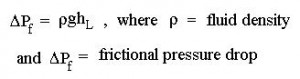 equations for use with pipe flow-friction factor calculator Excel spreadsheet